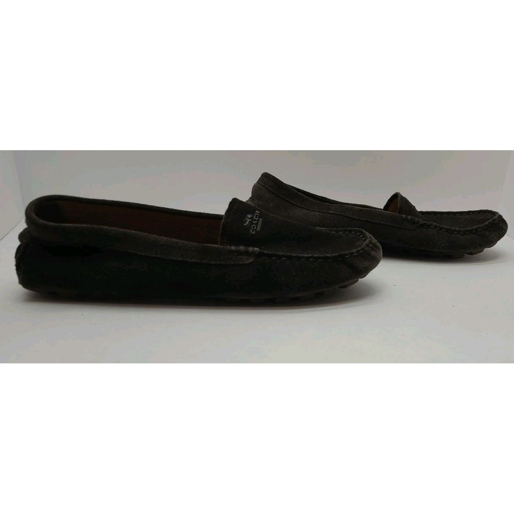 Coach Amber Brown Moccasins Coach New York Carriage Logo Size 7.5 B - Picture 5 of 11